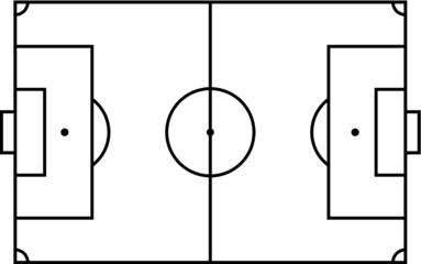 Vector illustration of the soccer field