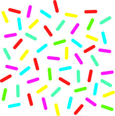 Vector illustration of the sprinkles donut glaze decorative elements