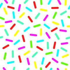 Vector illustration of the sprinkles donut glaze decorative elements