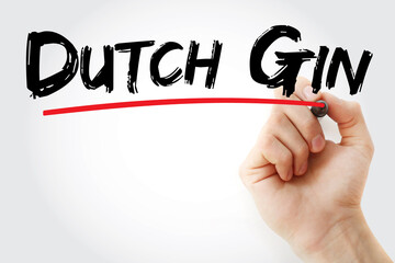Dutch Gin text with marker