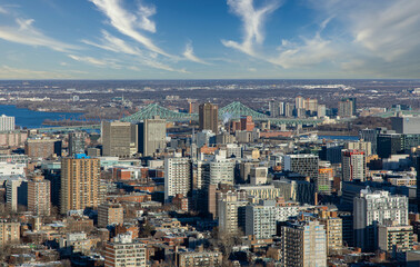Downtown Montreal form mount Royal's belvedere - lookout