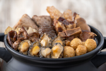 Close up of traditional Chinese food named Fo Tiao Qiang.