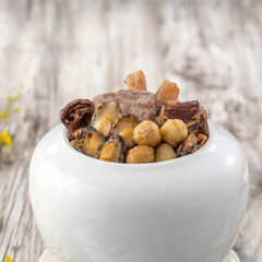 Close up of traditional Chinese food named Fo Tiao Qiang.