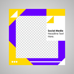 Social Media Post Template. Social Media Banner. Editable Modern Template. Discount Promo Template.