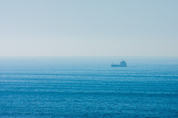 freight ship in the middle of the sea
