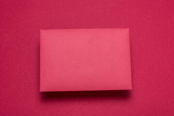 Red blank paper sheet, Valentine Day or Birthday background