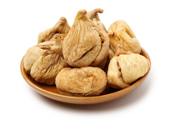 dried fig on white background 
