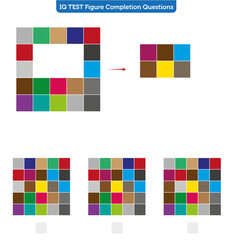 IQ TEST - Figure Completion Questions, Visual Intelligence Test