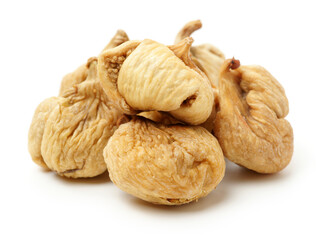 dried fig on white background 