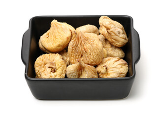dried fig on white background 