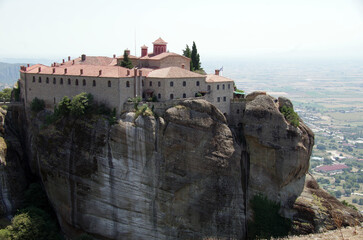 Fototapeta na wymiar View of the Monastery of Saint Stephen in Meteora, Greece