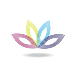 Abstract logo isolated on white background. Abstract logo template for web site, label, banner, poster, placard, cover and print materials. Abstract flower logo, vector