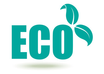 Eco icon vector. Ecology logo isolated on white background. Trendy eco icon. Eco logo for banner, poster, placard, label and icon. Eco logo vector