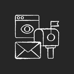 Cross media Marketing chalk white icon on black background. Promotional companies commit to surpassing traditional advertisement techniques. Isolated vector chalkboard illustration