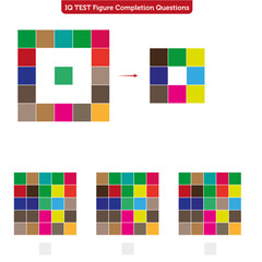 IQ TEST - Figure Completion Questions, Visual Intelligence Test