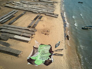 Fish village at Lake Malawi