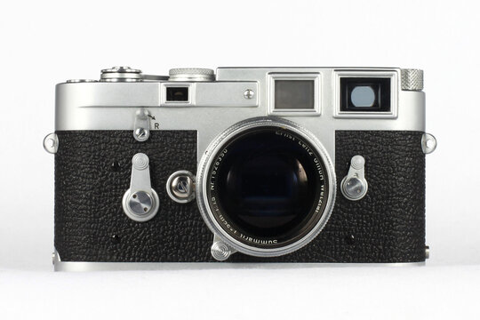 A vintage German Leica M3 rangefinder camera from 1950's.