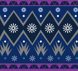  Ethnic seamless pattern background Design for carpet,wallpaper,clothing,wrapping,batik,fabric,Vector illustration embroidery style.