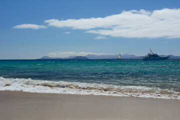 Fototapeta na wymiar Playa Mujeres, Papagayo Beach on Lanzarote island (Canary Islands)