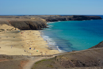 Playa Mujeres, Papagayo Beach on Lanzarote island (Canary Islands)