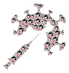 Vector coronavirus vaccine injection fractal is organized of randomized fractal coronavirus vaccine injection elements. Fractal mosaic of coronavirus vaccine injection.