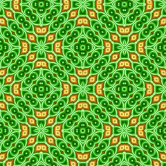Seamless pattern with symmetric geometric ornament.
