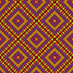 Seamless pattern with symmetric geometric ornament.
