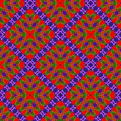 Seamless pattern with symmetric geometric ornament.
