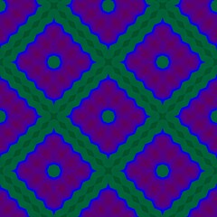 Seamless pattern with symmetric geometric ornament.
