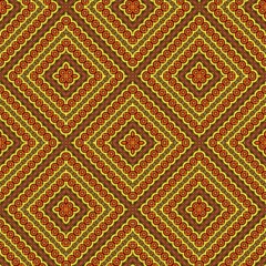 Seamless pattern with symmetric geometric ornament. 