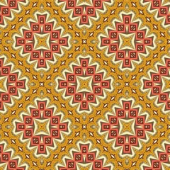 Seamless pattern with symmetric geometric ornament. 