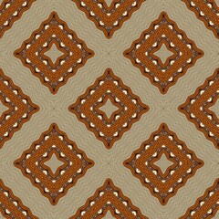 Seamless pattern with symmetric geometric ornament. 