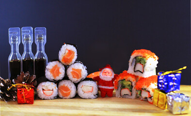 New year concept sushi set 4