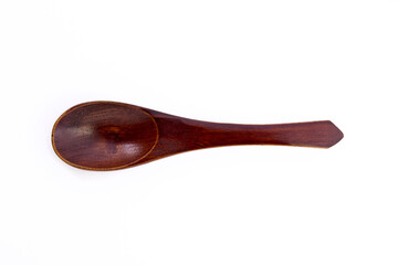 wood spoon on white background