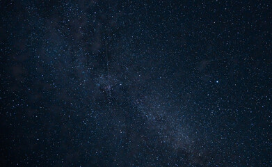 Colorful shot of the milky way with small clouds. Astrophotography