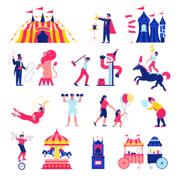 Circus Funfair Icons Collection