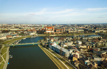 Wawel, Castle of the Kings of Poland from a bird's eye view