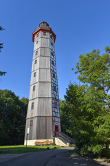 Fototapeta na wymiar Fachwerkturm auf dem Possen bei Sondershausen