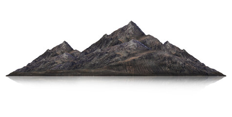 mountain isolated on white background.