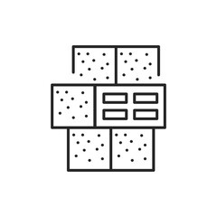 Foamed gypsum color line icon. Pictogram for web page, mobile app, promo.