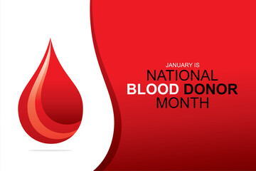 National blood donor month concept poster design