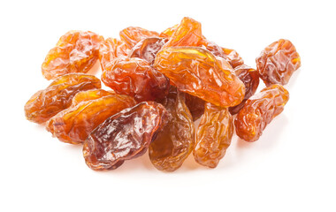 Raisins isolated on white background