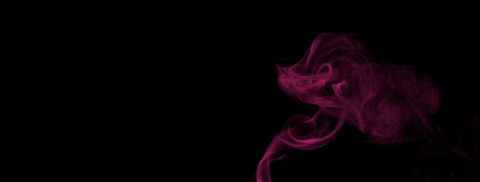 Poster of a pink smoke on a black background