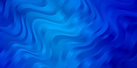 Light BLUE vector background with bent lines.