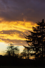 sundown colorful sky