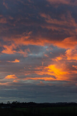 Fototapeta na wymiar sundown colorful sky