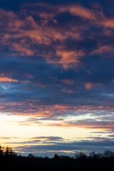 sundown colorful sky