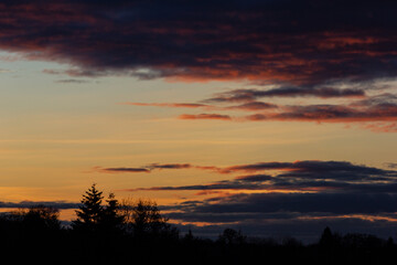 sundown colorful sky