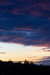 sundown colorful sky