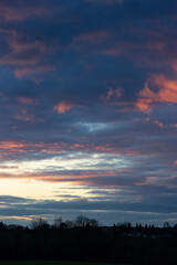 sundown colorful sky